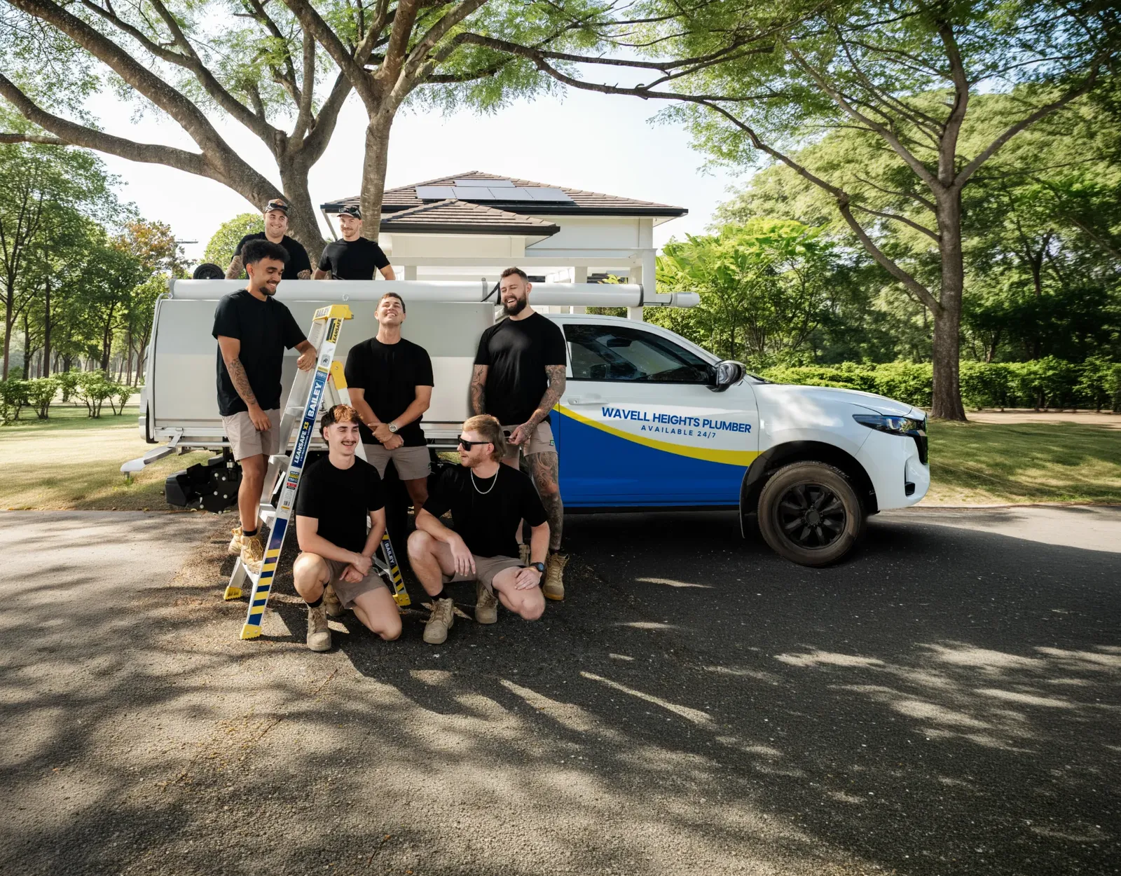 Wavell Heights Plumber ute and team