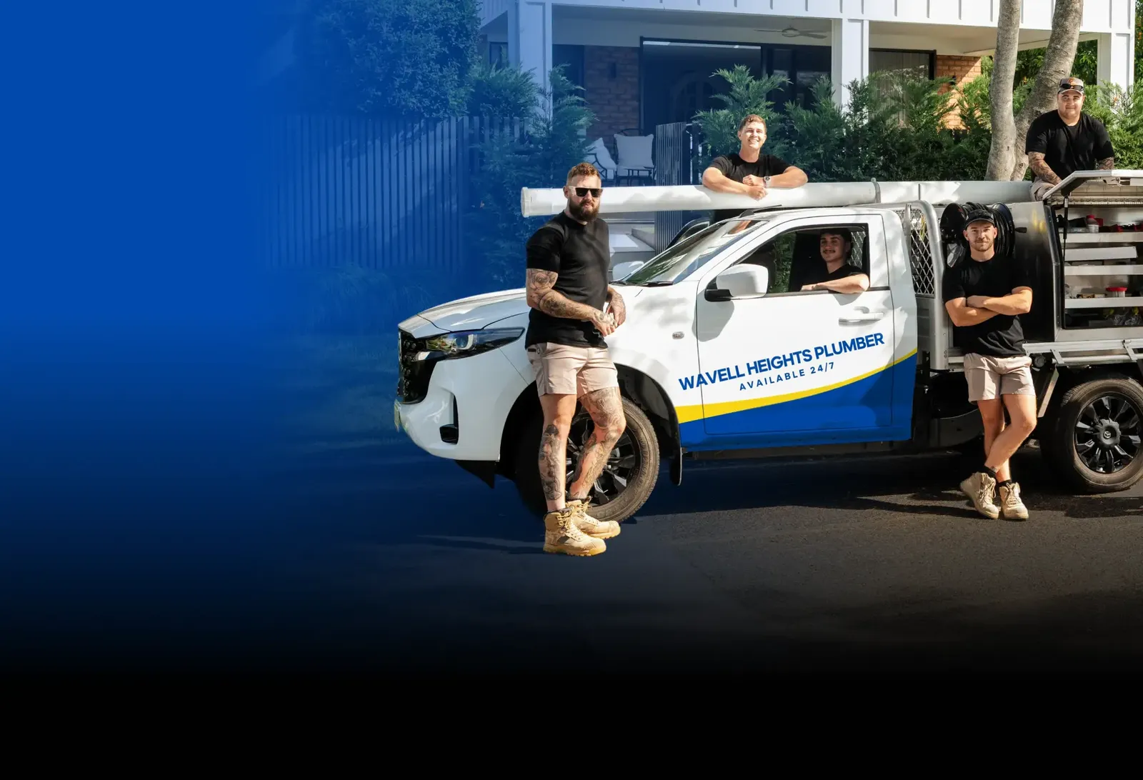 Wavell Heights Plumber team with the ute